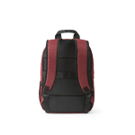 Sac à dos 18 L en RPET 300D à compartiment frontal zippé 15,6'' couleur rouge vue arrière