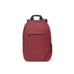 Sac à dos 18 L en RPET 300D à compartiment frontal zippé 15,6'' couleur rouge vue frontale