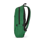 Sac à dos 18 L en RPET 300D à compartiment frontal zippé 15,6'' couleur vert quatrième vue