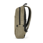Sac à dos 18 L en RPET 300D à compartiment frontal zippé 15,6'' couleur camel quatrième vue