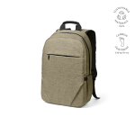 Sac à dos 18 L en RPET 300D à compartiment frontal zippé 15,6'' couleur camel