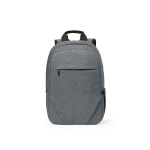 Sac à dos 18 L en RPET 300D à compartiment frontal zippé 15,6'' couleur gris clair vue frontale