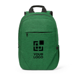 Sac à dos 18L en RPET 300D à compartiment frontal zippé 15,6” vue principale