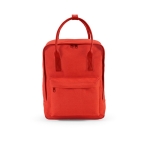 Sac à dos en coton recyclé à anses et poche frontale 450 g/m² couleur rouge