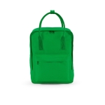 Sac à dos en coton recyclé à anses et poche frontale 450 g/m² couleur vert