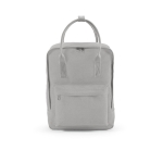 Sac à dos en coton recyclé à anses et poche frontale 450 g/m² couleur gris clair
