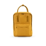 Sac à dos en coton recyclé à anses et poche frontale 450 g/m² couleur jaune foncé