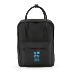 Sac à dos en coton recyclé à anses et poche frontale 450 g/m² vue principale