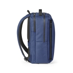 Sac à dos pour PC 15,6” en polyester recyclé à fermetures étanches couleur bleu troisième vue