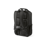 Sac à dos 18 L en polyester recyclé avec compartiment pour ordinateur couleur noir deuxième vue