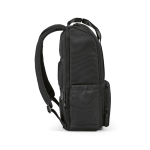 Sac à dos 18 L en polyester recyclé avec compartiment pour ordinateur couleur noir troisième vue