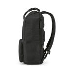 Sac à dos 18 L en polyester recyclé avec compartiment pour ordinateur couleur noir quatrième vue