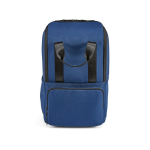 Sac à dos 18 L en polyester recyclé avec compartiment pour ordinateur couleur bleu deuxième vue frontale