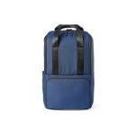 Sac à dos 18 L en polyester recyclé avec compartiment pour ordinateur couleur bleu vue frontale