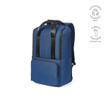 Sac à dos 18 L en polyester recyclé avec compartiment pour ordinateur couleur bleu