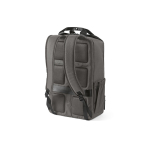 Sac à dos 18 L en polyester recyclé avec compartiment pour ordinateur couleur gris deuxième vue