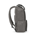 Sac à dos 18 L en polyester recyclé avec compartiment pour ordinateur couleur gris troisième vue