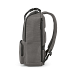 Sac à dos 18 L en polyester recyclé avec compartiment pour ordinateur couleur gris quatrième vue