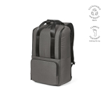 Sac à dos 18 L en polyester recyclé avec compartiment pour ordinateur couleur gris