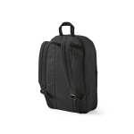 Sac à dos pour ordinateur portable 15,6'' en RPET à finition ripstop couleur noir deuxième vue