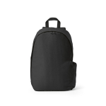 Sac à dos pour ordinateur portable 15,6'' en RPET à finition ripstop couleur noir vue frontale