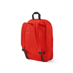 Sac à dos pour ordinateur portable 15,6'' en RPET à finition ripstop couleur rouge deuxième vue