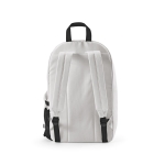 Sac à dos pour ordinateur portable 15,6” en RPET à finition ripstop couleur blanc vue arrière