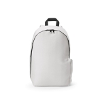 Sac à dos pour ordinateur portable 15,6” en RPET à finition ripstop couleur blanc vue frontale