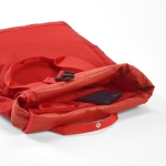 Sac à dos 20L urbain en RPET à fermeture à enroulement à boucle couleur rouge troisième vue