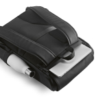 Sac à dos 20L en cuir synthétique à compartiment pour PC rembourré couleur noir deuxième vue detaillée