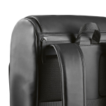 Sac à dos 20L en cuir synthétique à compartiment pour PC rembourré couleur noir sixième vue