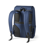 Sac à dos 20 L en cuir synthétique à compartiment pour PC rembourré couleur bleu deuxième vue