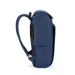 Sac à dos 20 L en cuir synthétique à compartiment pour PC rembourré couleur bleu troisième vue