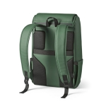 Sac à dos 20L en cuir synthétique à compartiment pour PC rembourré couleur vert deuxième vue