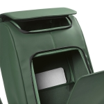 Sac à dos 20L en cuir synthétique à compartiment pour PC rembourré couleur vert troisième vue