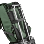 Sac à dos 20L en cuir synthétique à compartiment pour PC rembourré couleur vert quatrième vue
