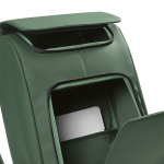 Sac à dos 20L en cuir synthétique à compartiment pour PC rembourré couleur vert cinquième vue detaillée