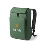 Sac à dos 20L en cuir synthétique à compartiment pour PC rembourré couleur vert