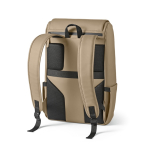 Sac à dos 20 L en cuir synthétique à compartiment pour PC rembourré couleur camel deuxième vue