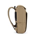 Sac à dos 20 L en cuir synthétique à compartiment pour PC rembourré couleur camel troisième vue