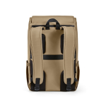 Sac à dos 20 L en cuir synthétique à compartiment pour PC rembourré couleur camel vue arrière