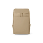 Sac à dos 20 L en cuir synthétique à compartiment pour PC rembourré couleur camel vue frontale