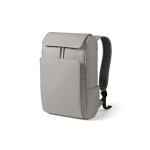 Sac à dos 20L en cuir synthétique à compartiment pour PC rembourré couleur gris clair