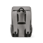 Sac à dos 20 L en cuir synthétique à compartiment pour PC rembourré couleur gris clair vue arrière