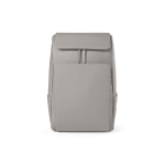 Sac à dos 20 L en cuir synthétique à compartiment pour PC rembourré couleur gris clair vue frontale