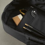 Sac à dos urbain en plastique recyclé avec sangle pour trolley 17” couleur noir deuxième vue detaillée