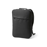 Sac à dos pour PC 15,6” en cuir synthétique à dos rembourré couleur noir