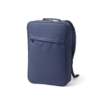 Sac à dos pour PC 15,6” en cuir synthétique à dos rembourré couleur bleu