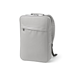 Sac à dos pour PC 15,6” en cuir synthétique à dos rembourré couleur gris clair