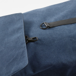 Sac à dos en coton recyclé avec détails en similicuir 25L couleur bleu quatrième vue detaillée